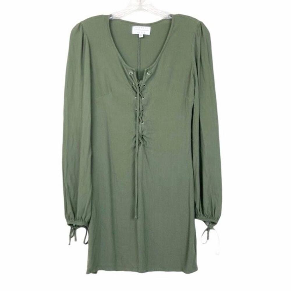 Kendall and Kylie Green lace Up Mini Dress Sz XS